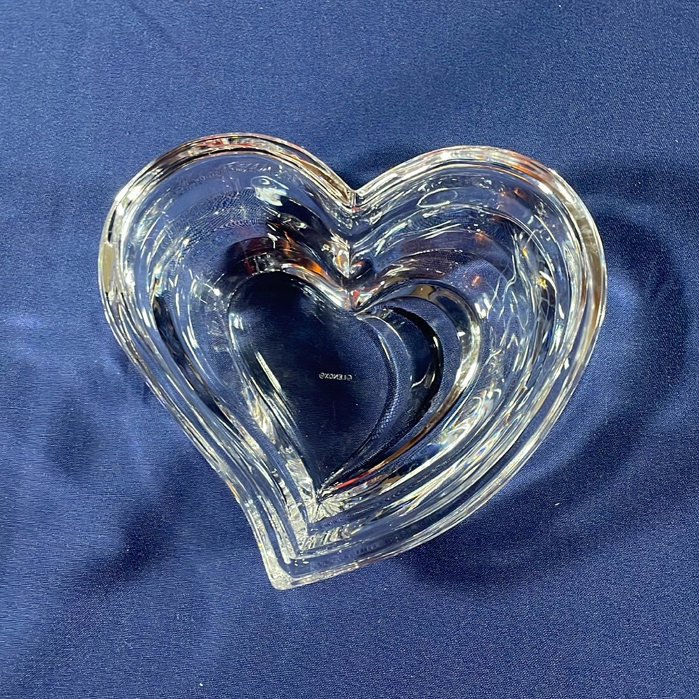 Lenox Clear Glass Heart Shaped Dish